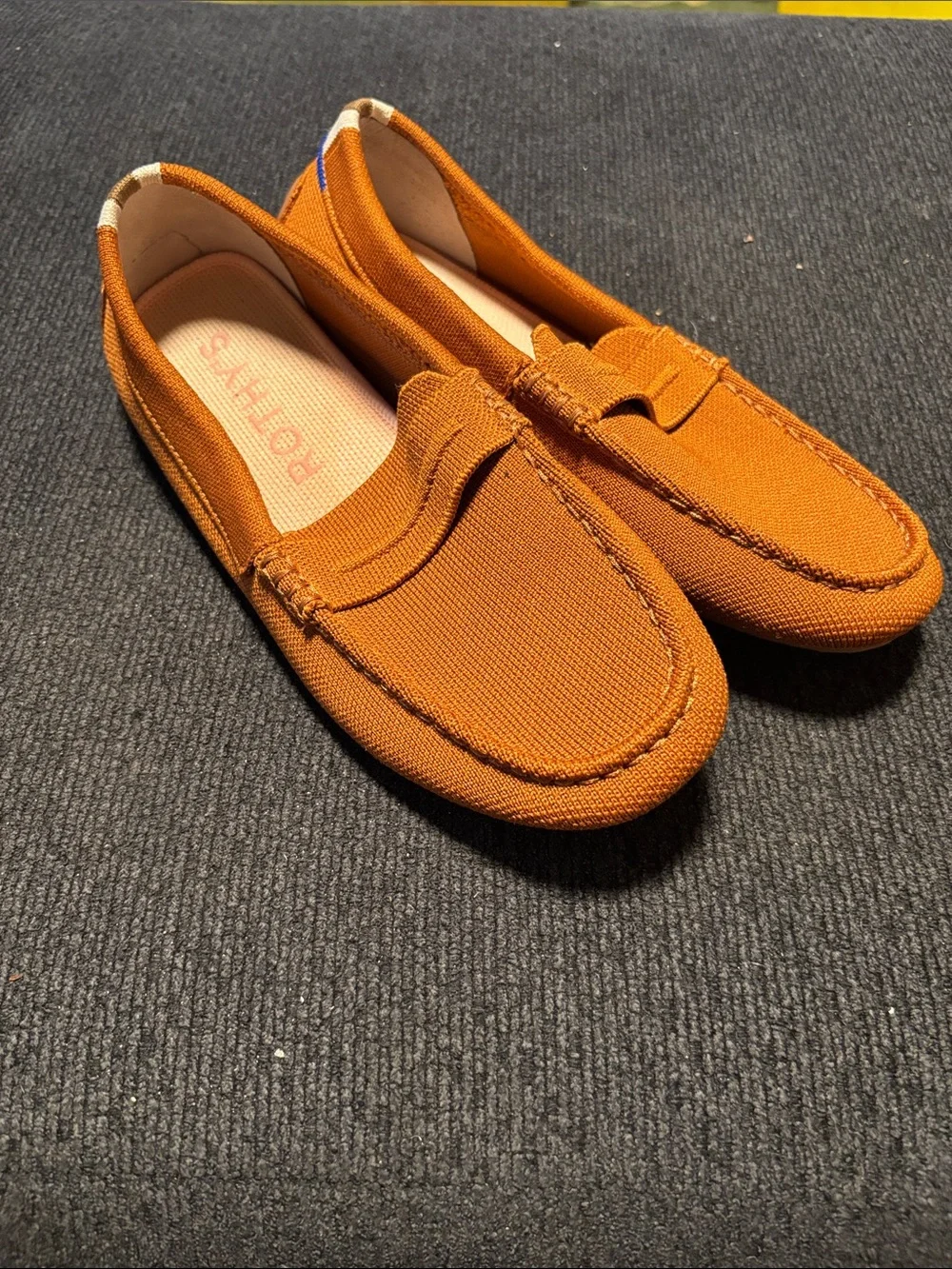 Rothy's Orange Canvas Slip-On Loafers